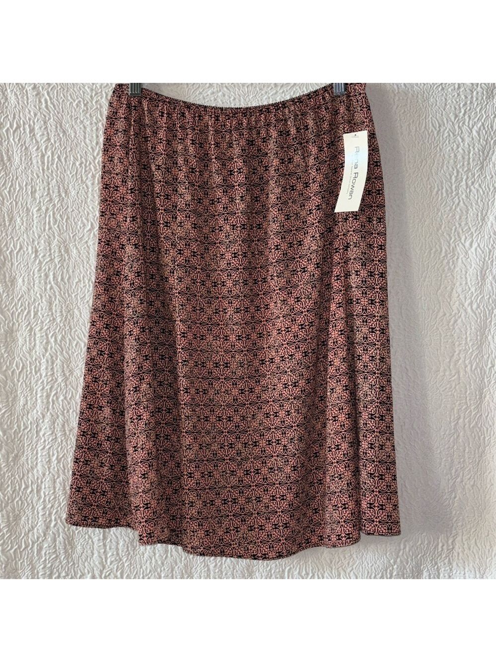 Rena Rowan Chic Patterned Midi Skirt